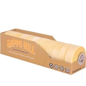 Sappo Hill Soapworks Sandalwood Glycerine Cream Soap, 3.5 Ounce - 12 Count